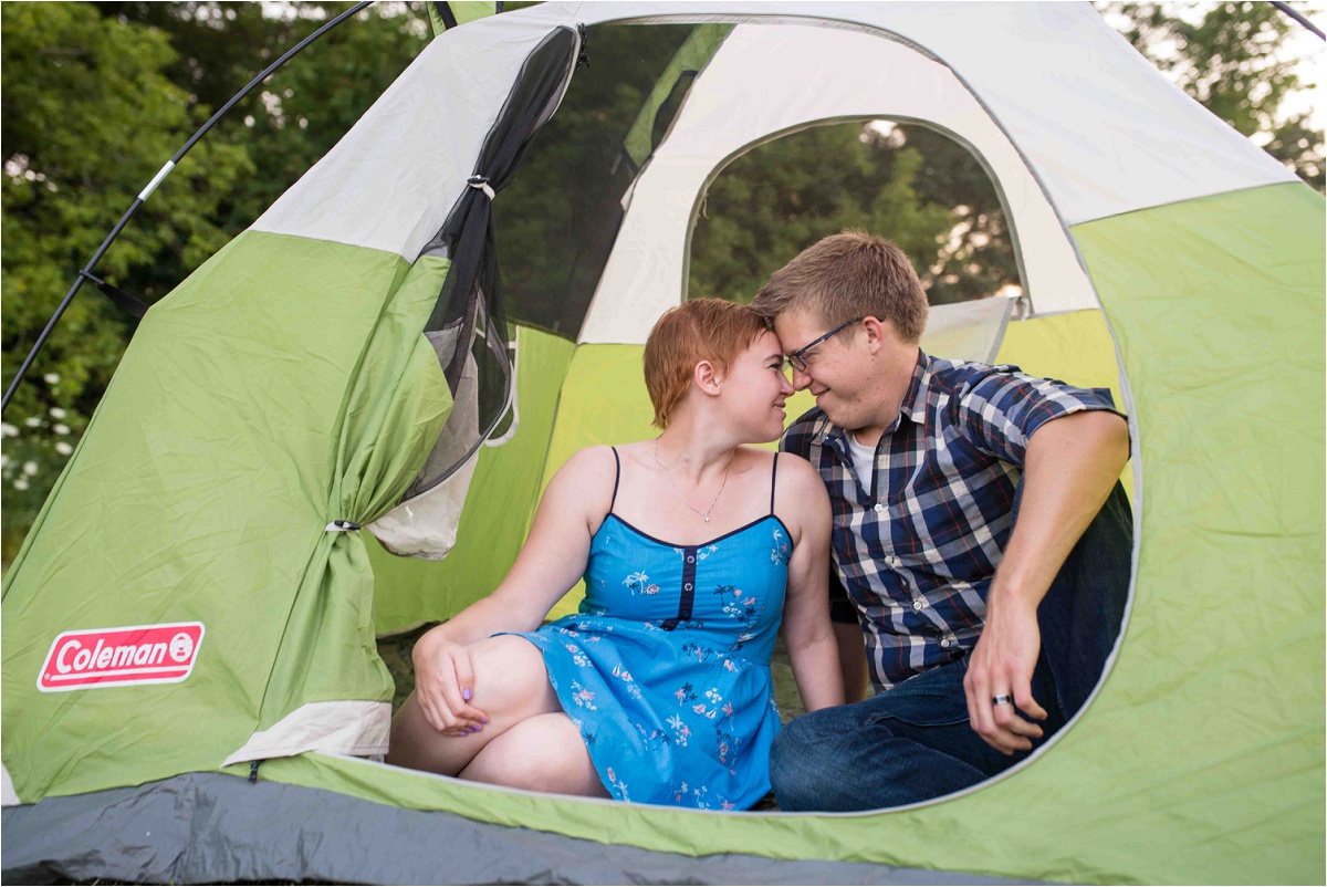 Elk Grove Camping Engagement Photography