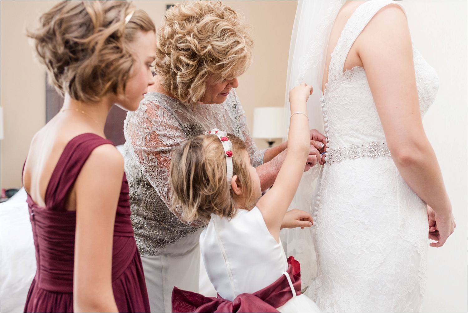 Boulder Ridge Country Club Burgundy Wedding