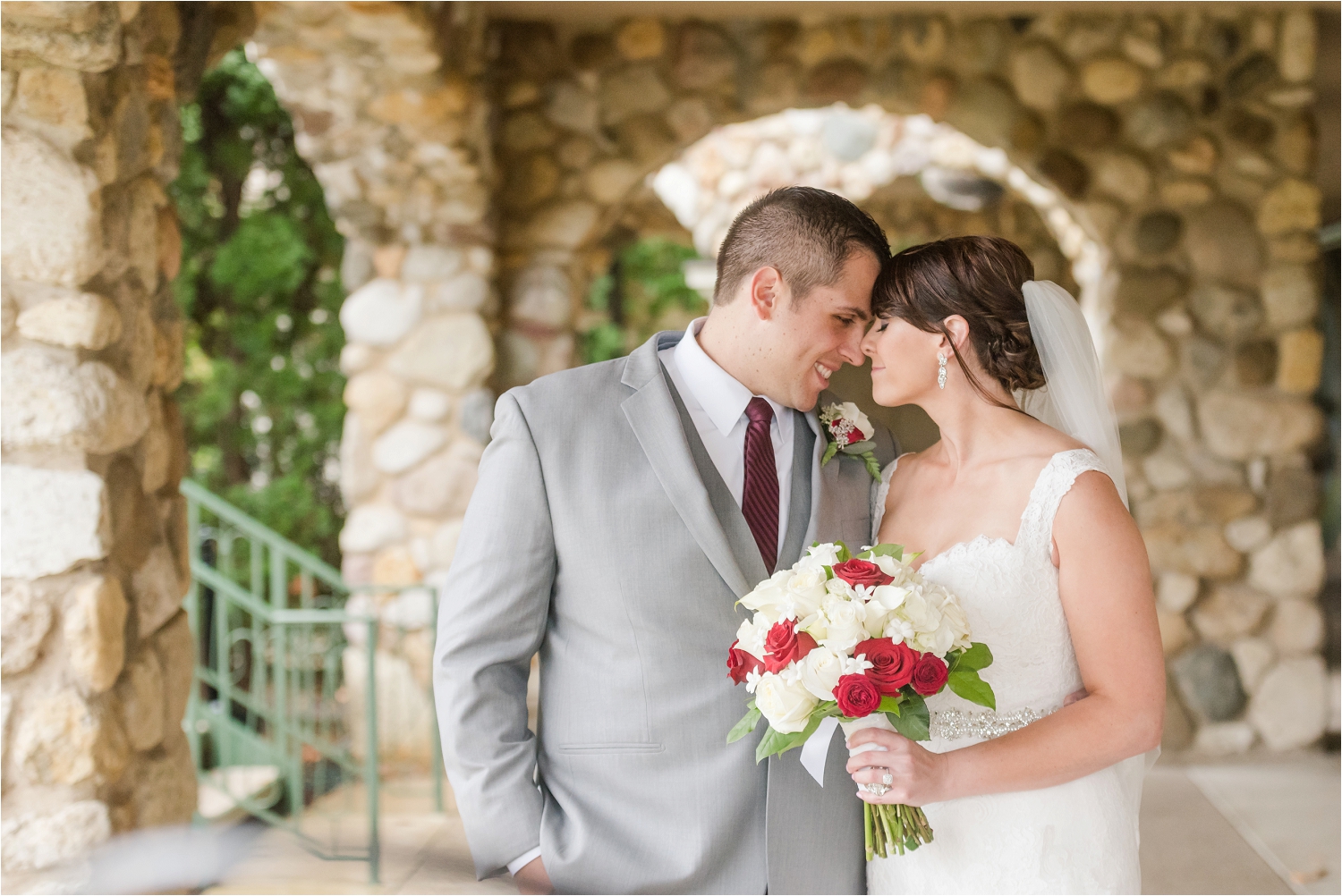 Boulder Ridge Country Club Burgundy Wedding
