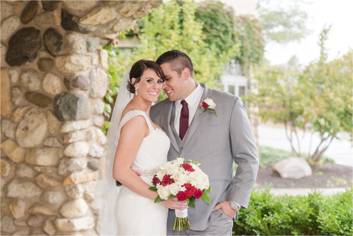 Boulder Ridge Country Club Burgundy Wedding