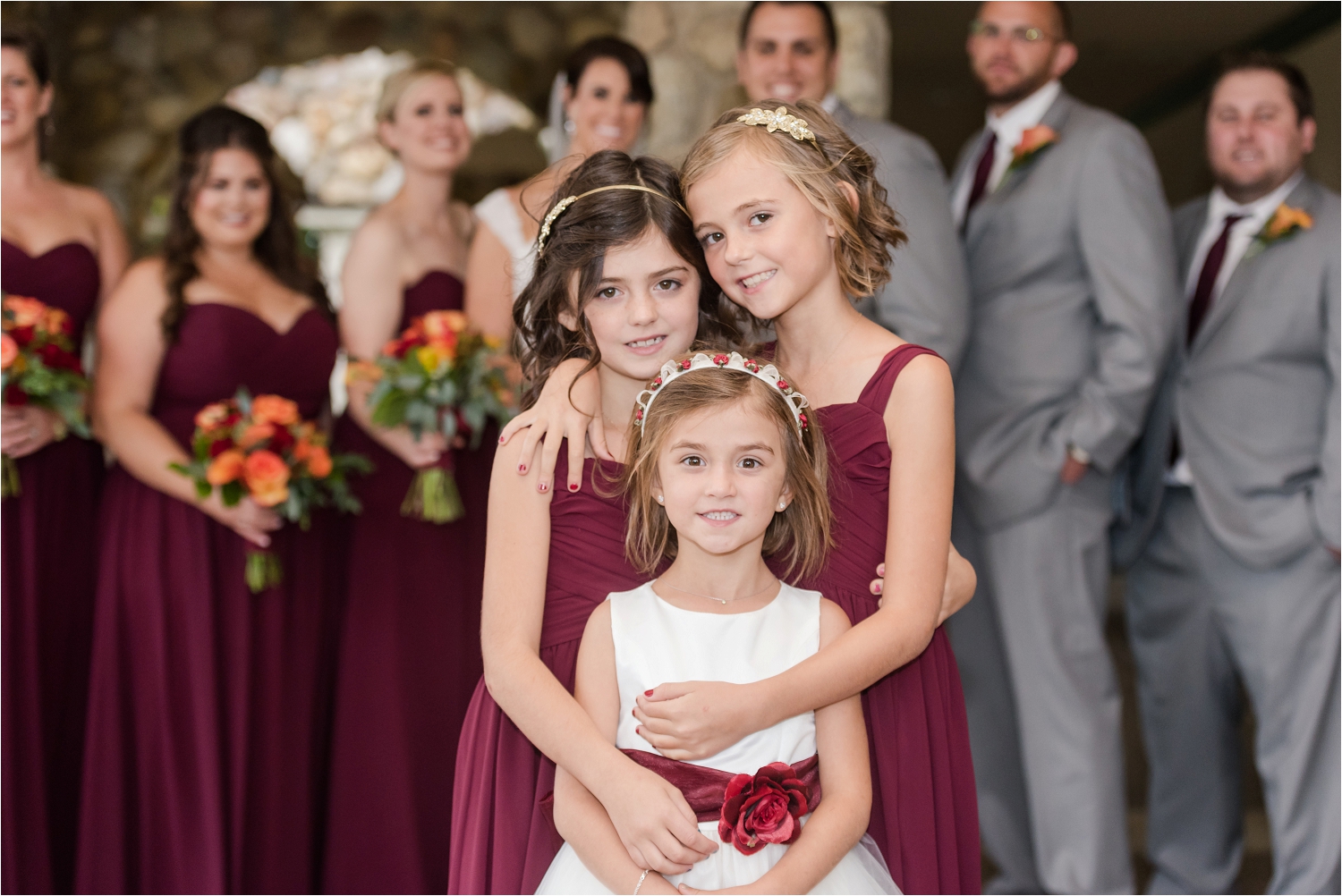 Boulder Ridge Country Club Burgundy Wedding