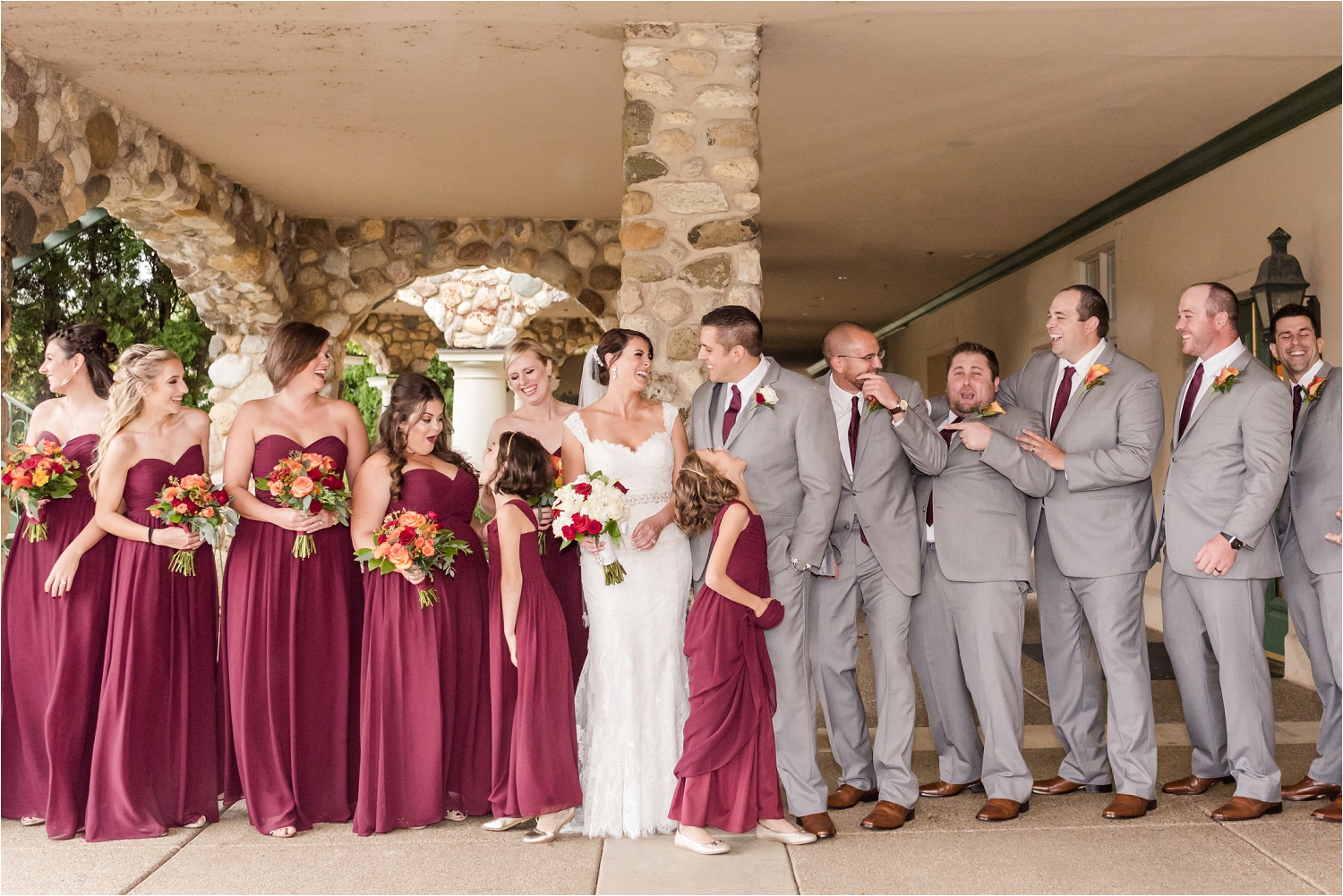 Boulder Ridge Country Club Burgundy Wedding
