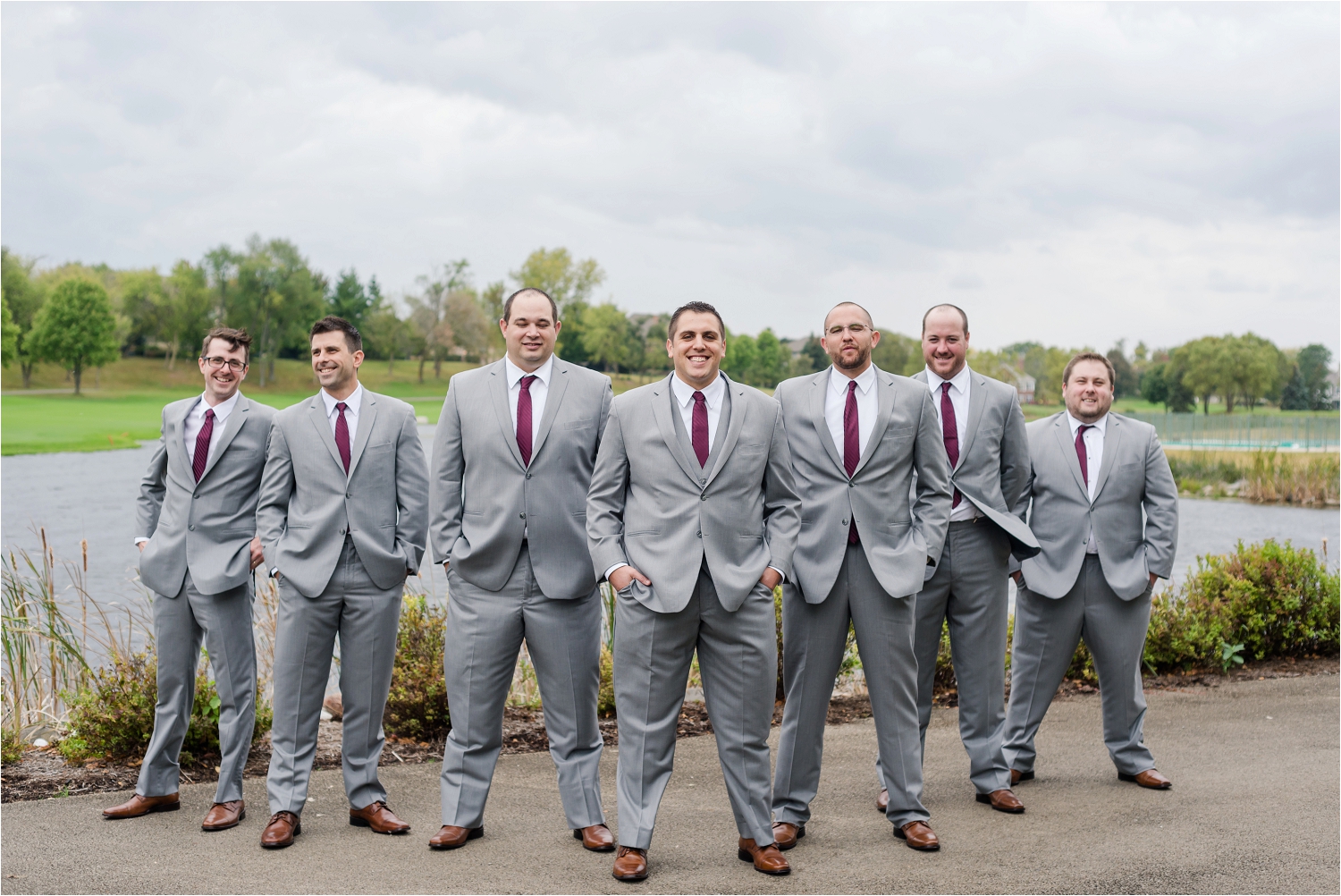 Boulder Ridge Country Club Burgundy Wedding 43 Mindy Leigh