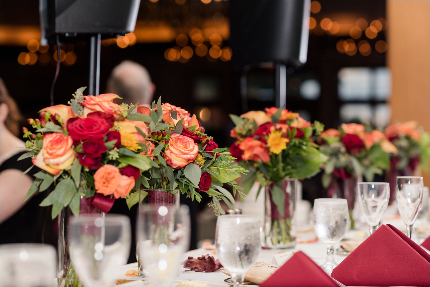 Boulder Ridge Country Club Burgundy Wedding