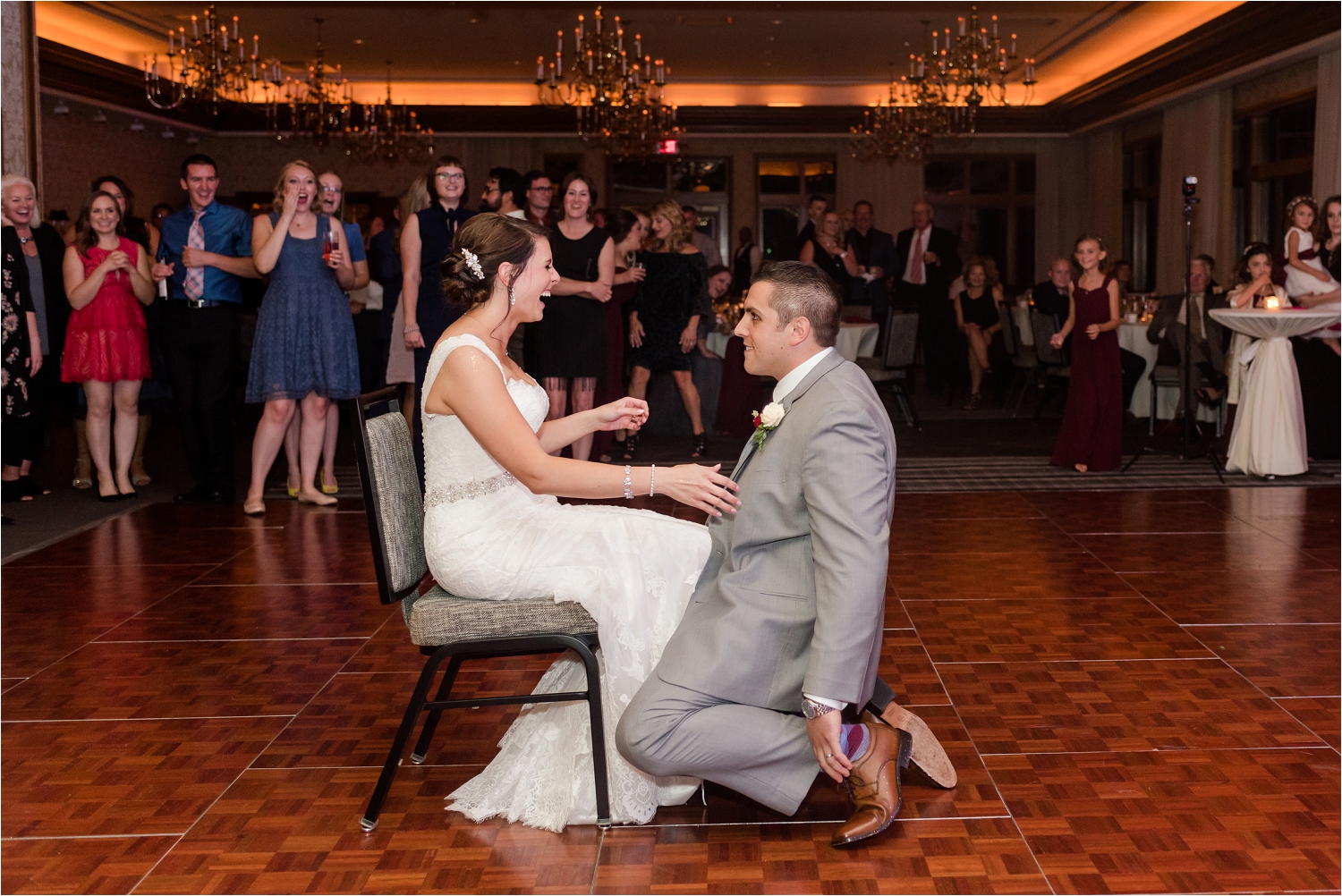 Boulder Ridge Country Club Burgundy Wedding