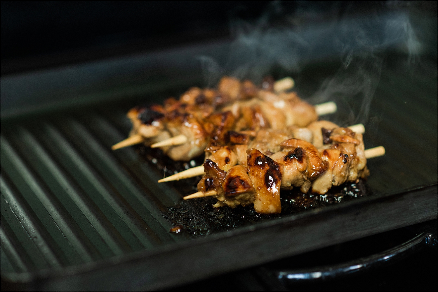 Thai Chicken Skewer Team Mystic Blue Cocktail