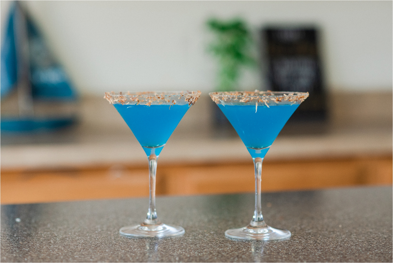 Thai Chicken Skewer Team Mystic Blue Cocktail