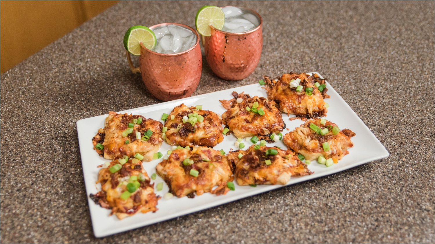 bbq chicken mini pizza moscow mule